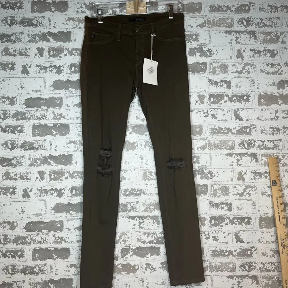 Kancan | women nwt distressed green ankle pants